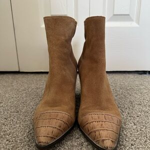 Donald J. Pliner Brown Suede Ankle Boots